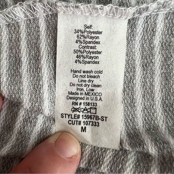 Pink Clover Womens M Button Shoulder Striped Pullover Top - Picture 6 of 6